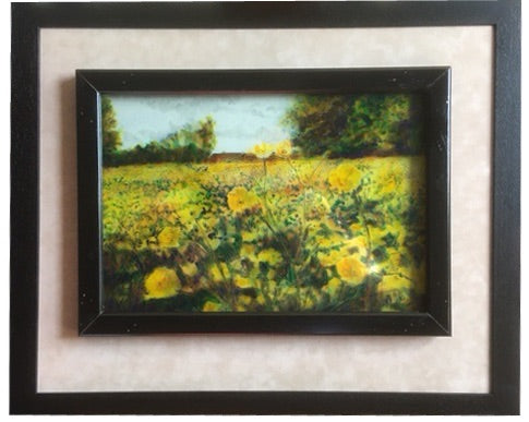 Buttercups, Glass Painting
