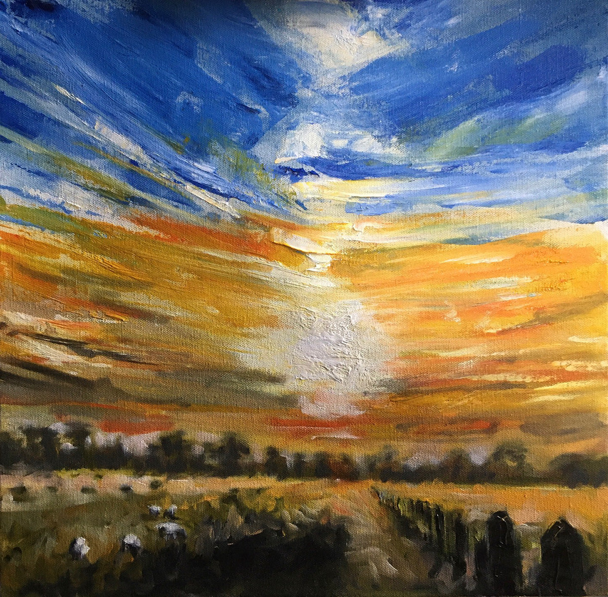 Sunset in Kentwell Meadows