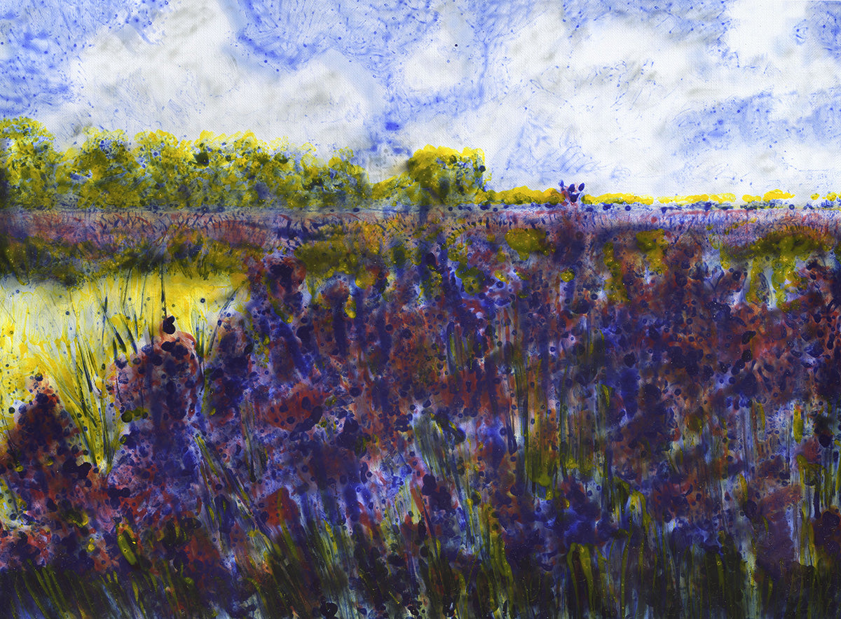 Lavender, Glass Painting