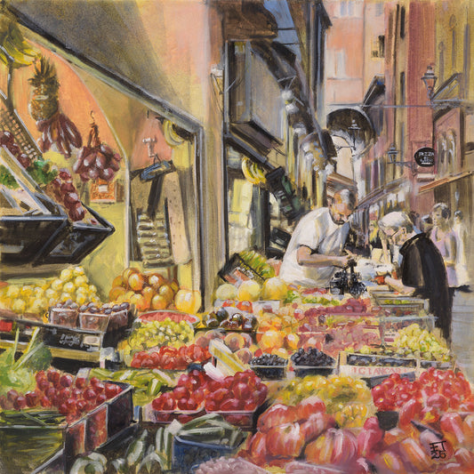 Bologna Vegetable street market 