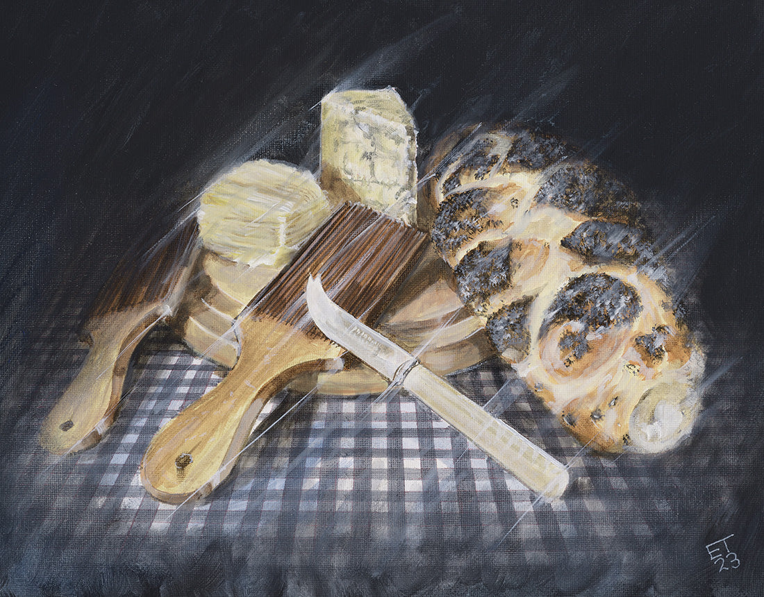 Bread & Cheese - Original Oil Painting