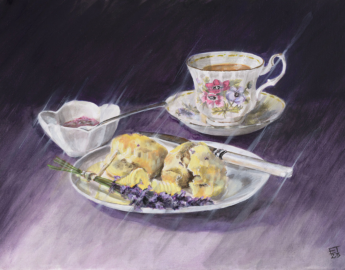 Lavender Scones - Original Oil Painting