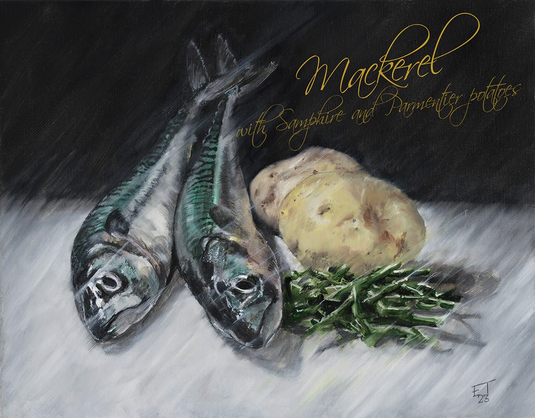 Mackerel with Samphire & Parmentier Potatoes - Giclee Print